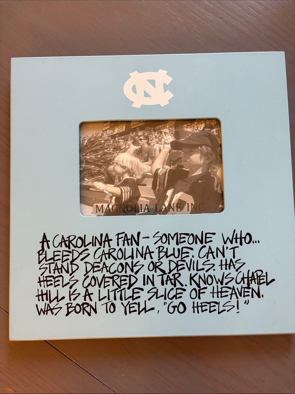 Magnolia Lane Carolina Blue Picture Frame - UNC Themed Decor